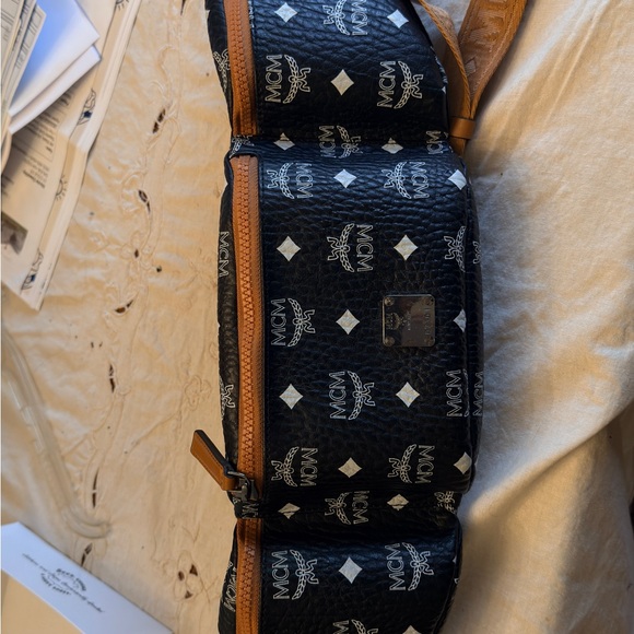 MCM Black and Tan Belt Bag
